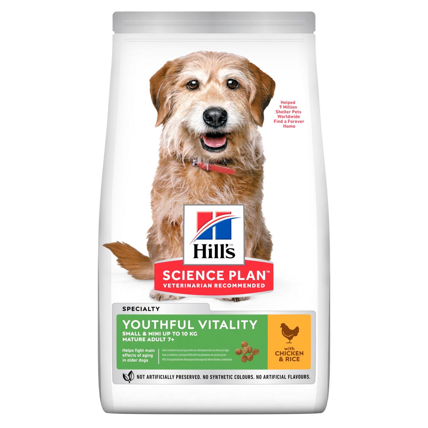 HILL'S SP - SENIOR VITALITY MATURE 7+ - SM/MINI (<10KG) - CHIC & RICE - 1,5KG