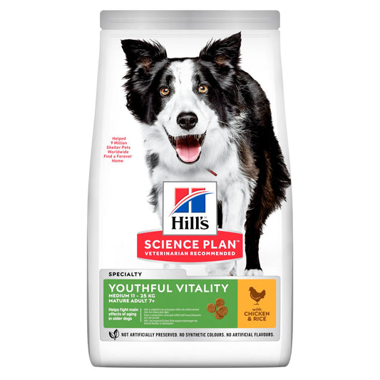 HILL'S SP - SENIOR VITALITY - MEDIUM (11-25KG) MATURE 7+ CHIC & RICE - 2,5KG