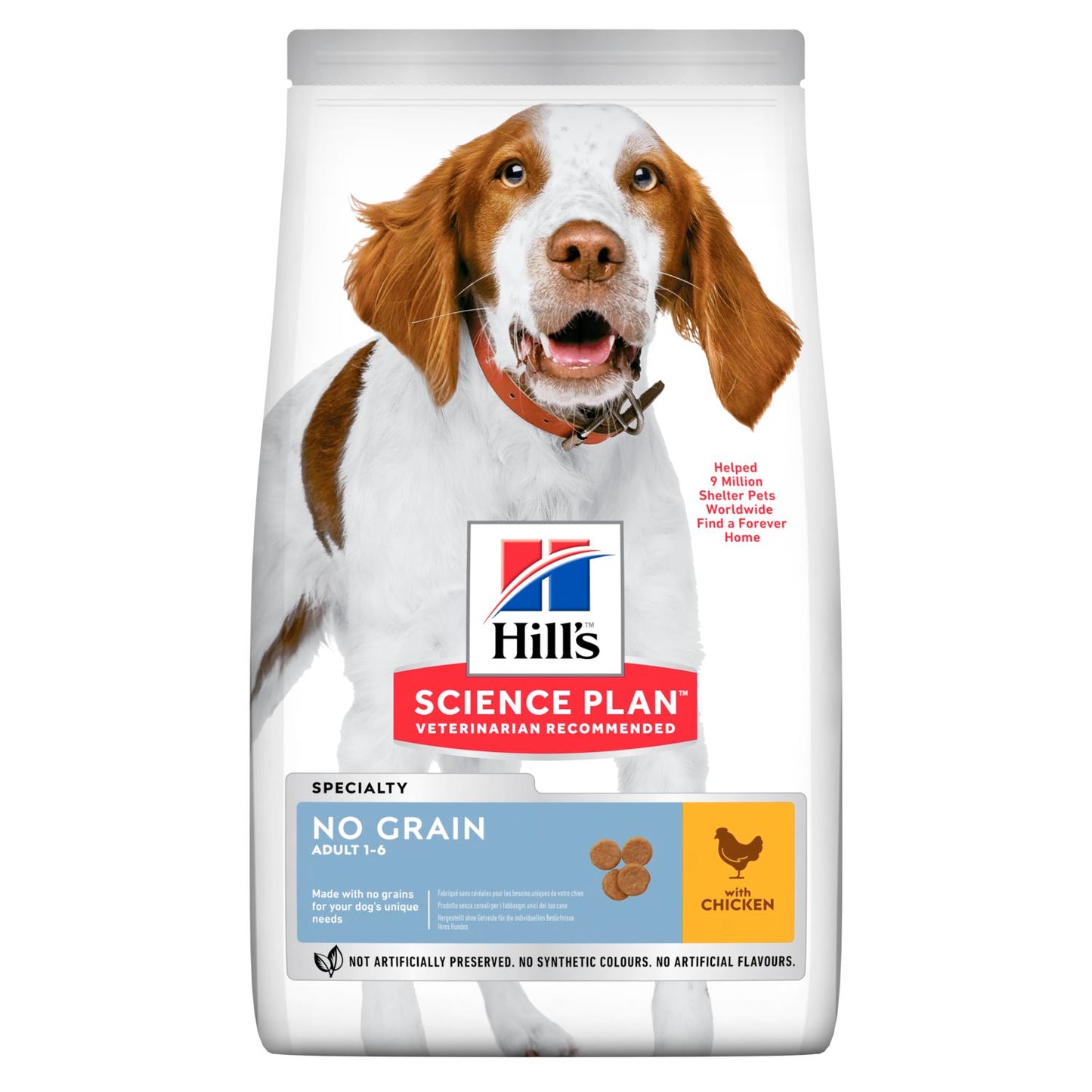 HILL'S SP - NO GRAIN - ALL SIZES - AGE 1-6 - CHICKEN - 2,5KG